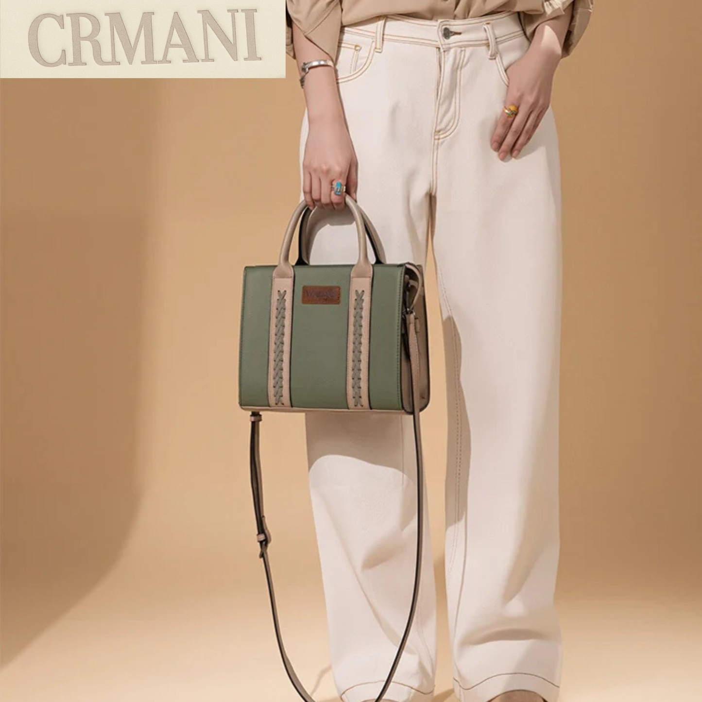 Crmani Whipstitch Crossbody Tote Bag