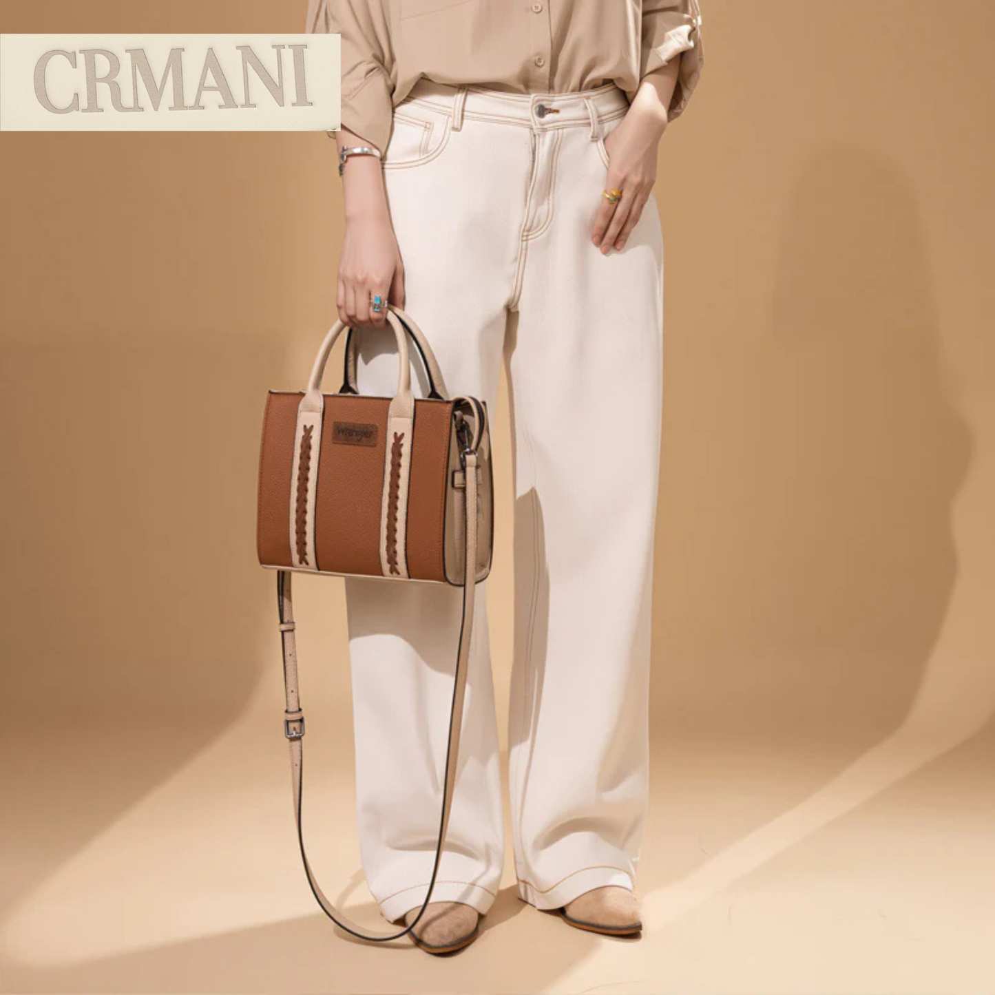 Crmani Whipstitch Crossbody Tote Bag