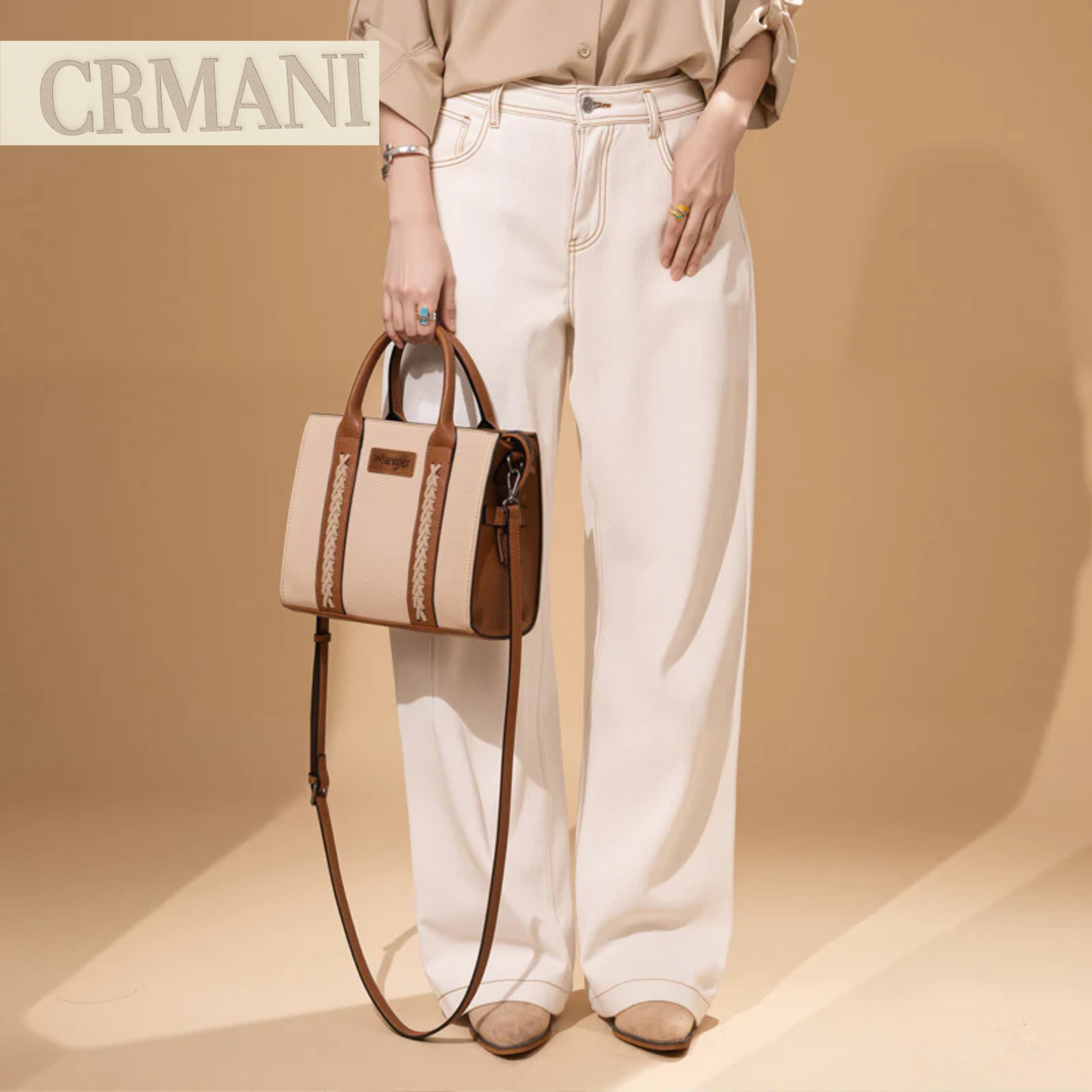 Crmani Whipstitch Crossbody Tote Bag